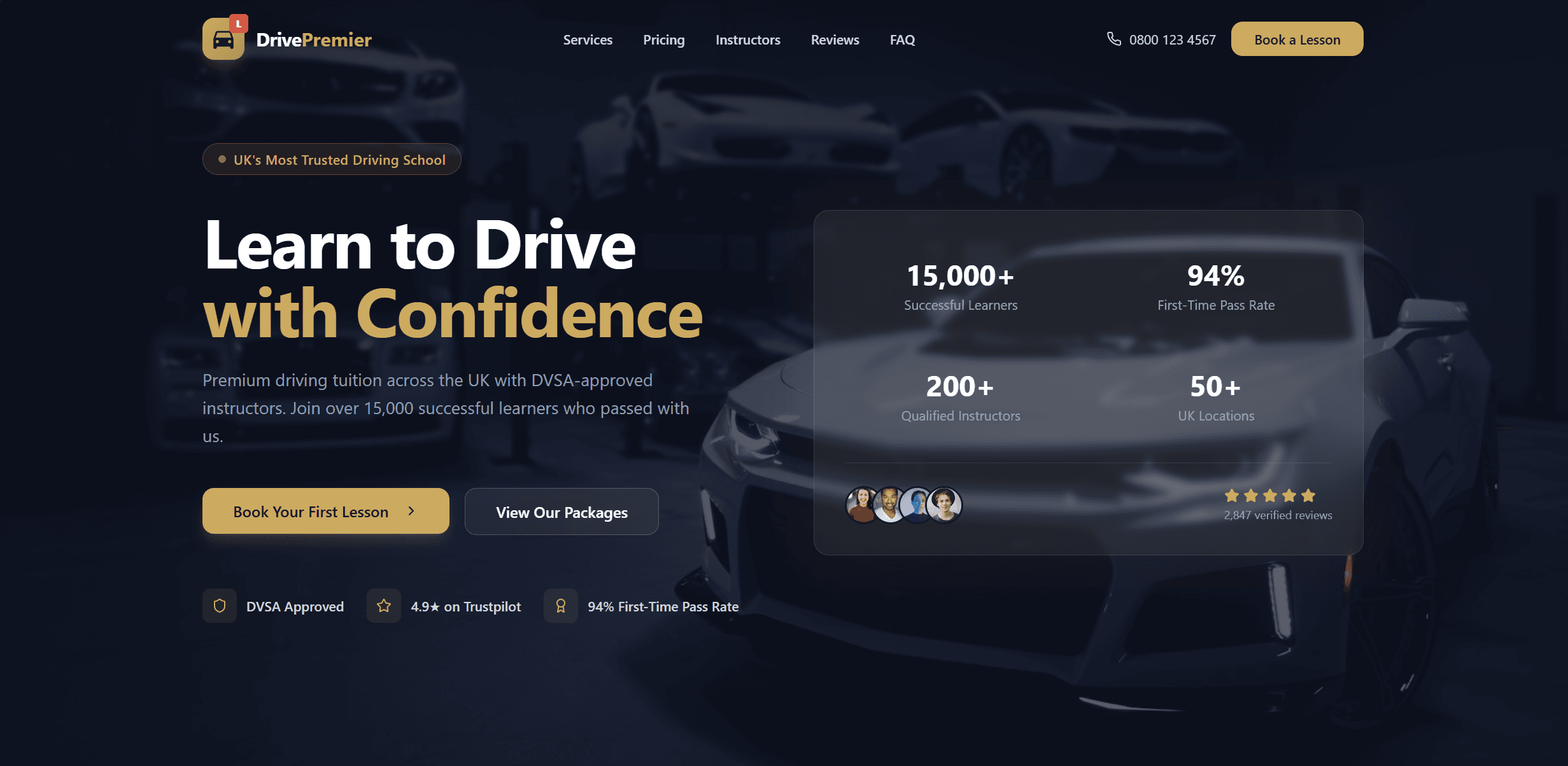 Driving School Website