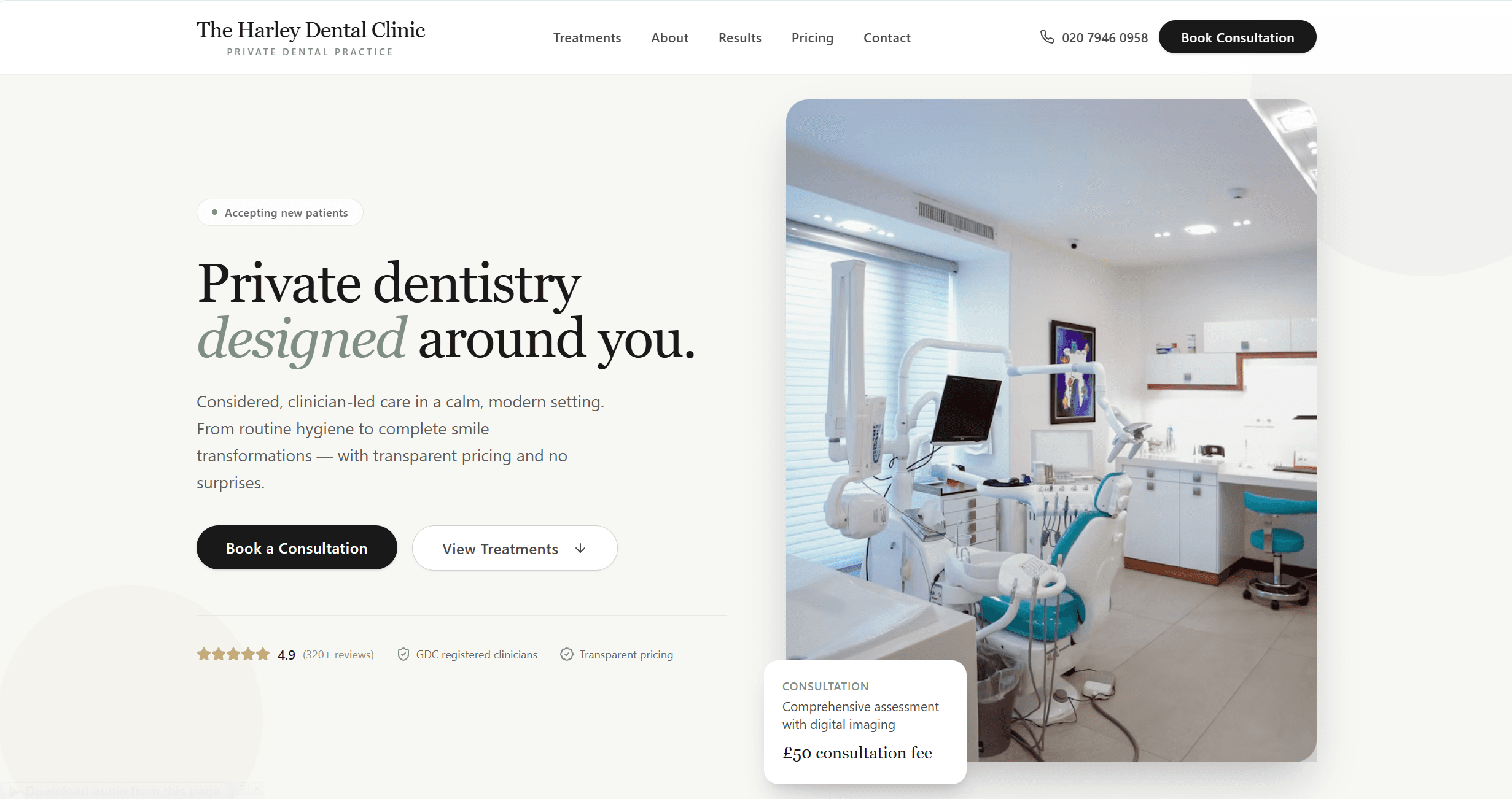 Private Dental Practice Website