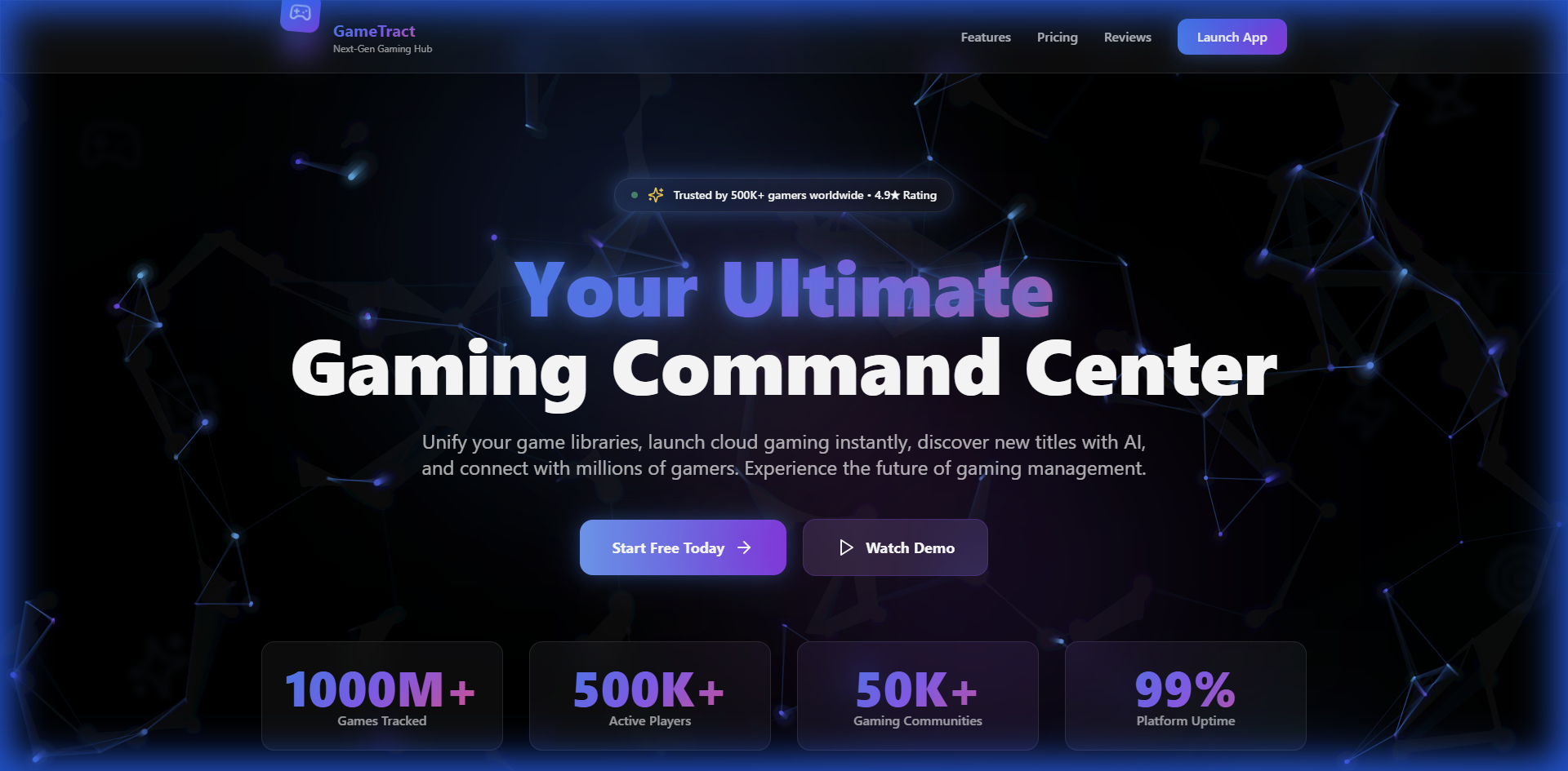 Gametract.com screenshot